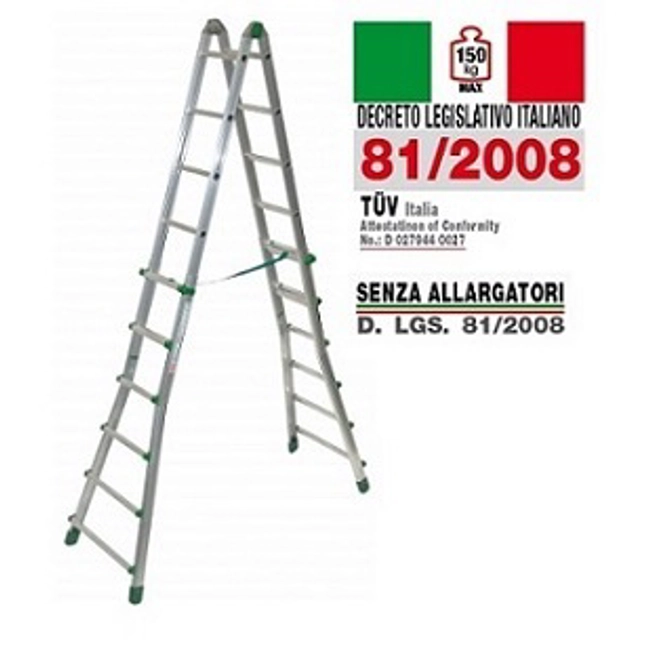 Vendita online Scala telescopica multiposizione 6+6 gradini EuroBriko16 BK/5